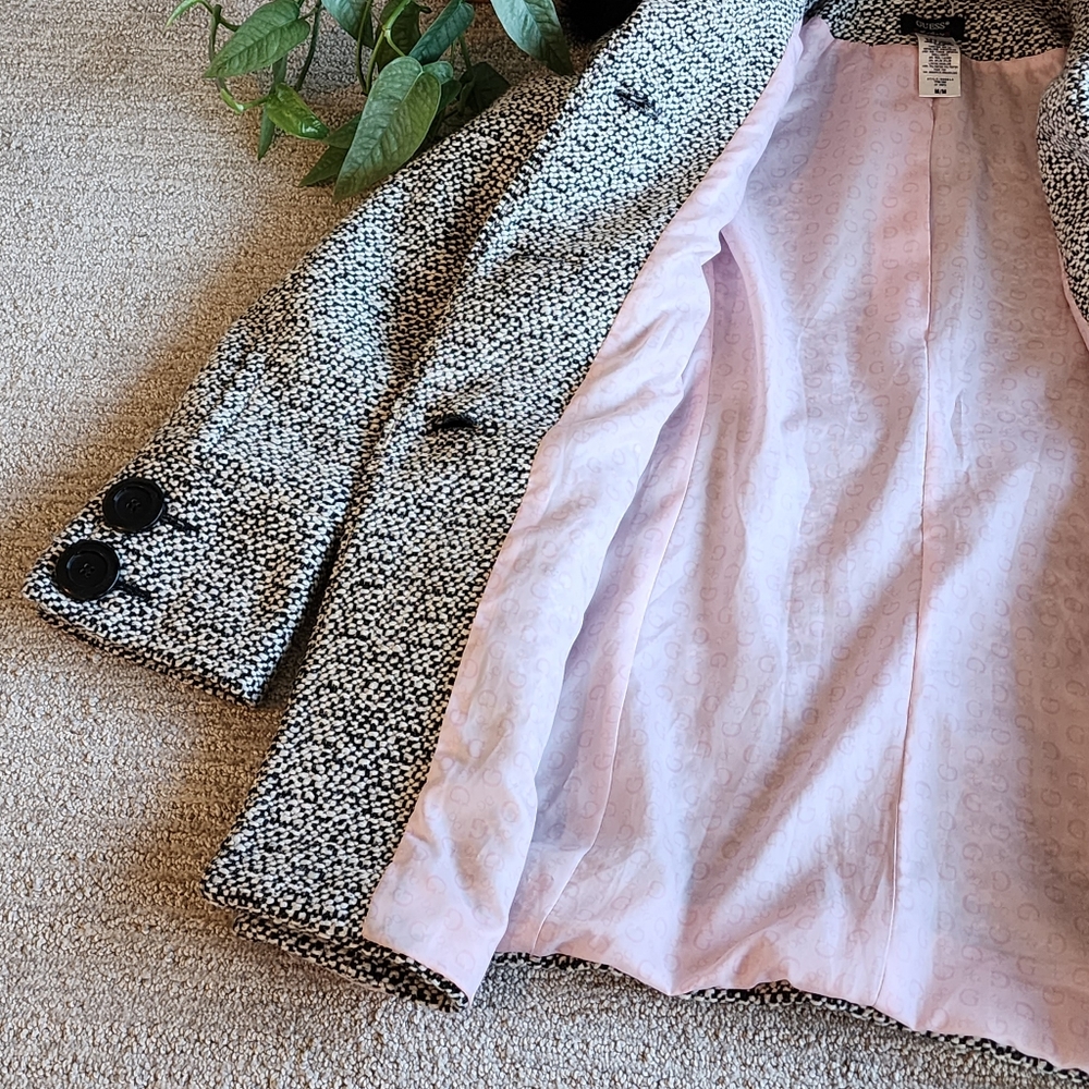 🎰Vintage Guess boucle tweed jacket y2k - Picture 3 of 6